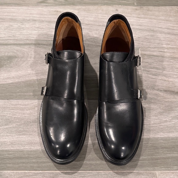 Paul Smith polished leather monk strap Chelsea boots dress shoes - Picture 3 of 14